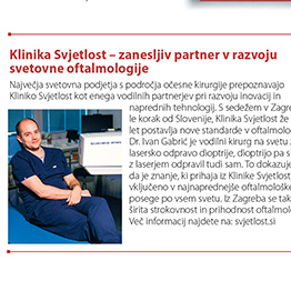 Svjetlost - partner v razvoju svetovne oftalmologije (ONA)